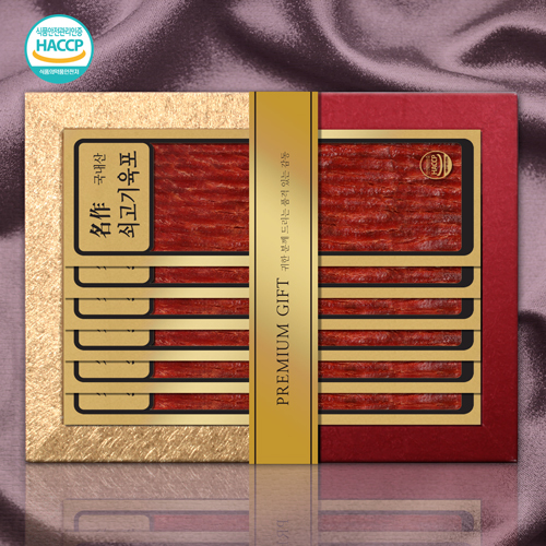 [국내산]명작수제 쇠고기육포 11호 840g(채반60g 14p)
