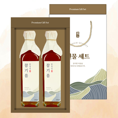 [천연의향]참기름2P 선물세트 (300ml*2)