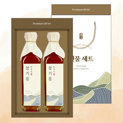 [천연의향]참기름2P 선물세트 (300ml*2)